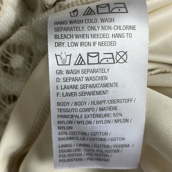 Boho Crochet Lace Ruffled Sleeve & Side Top sz 1X - Picture 4 of 9